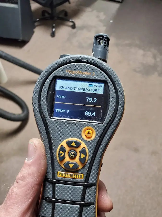Moisture meter humidity assessment for Fire & Smoke Damage Restoration in Adams